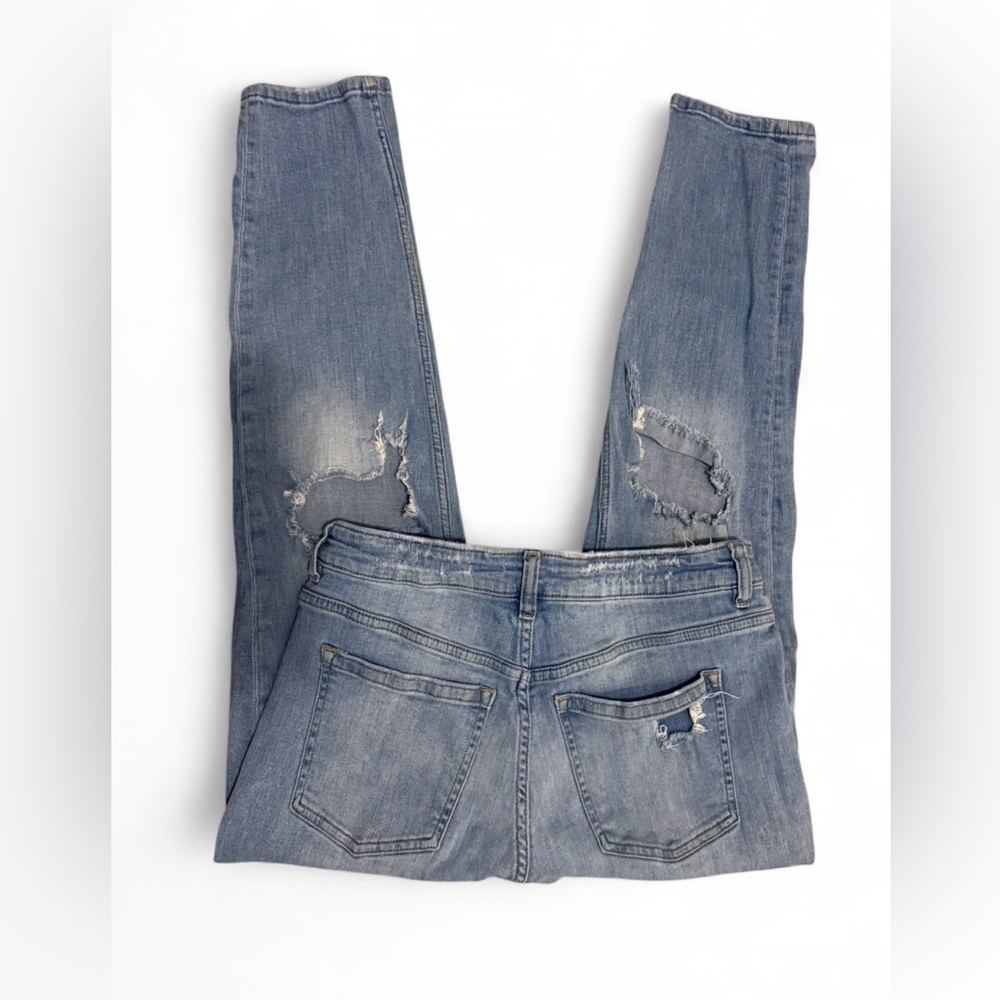 H&M Light Blue Distressed Skinny Jeans